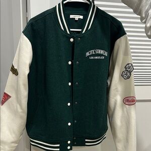 Pacific Sunwear Green and White Jacket